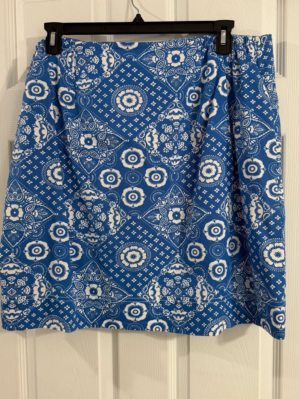 Talbots Blue and White Printed Women’s Skirt
